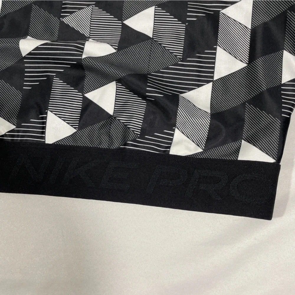 NWT Nike [ XL ] Serena Design‎ Crew Tennis Top in Black White Multi - Picture 8 of 12